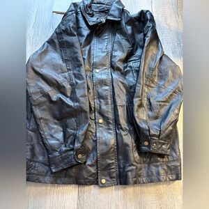 Gino Quality Mens Leather Euro Style Black Leather Jacket XLarge